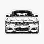 F30 Ön Kısım Resmi Cam Sticker Yapıştırma 16CM 2 Adet