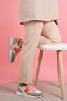 Kadın Dar Kalıp Havuç Pantolon Bel Lastikli Pantolon Krem
