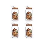 Paşabahçe 43593 Woody Vakumlu 1 lt Cam Kavanoz Seti