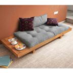 Woodesk Arin Masif Tik-Gri Renk Sedir CPT8312-200