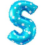 S Harf Mavi Folyo Balon 16 inç 40 cm