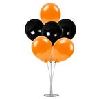 7 li Balon Demeti Siyah Turuncu Balon