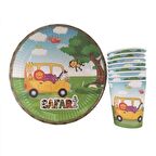 Safari Temalı Tabak Bardak Seti