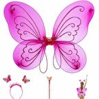 Kelebek Kanat Seti Fuşya