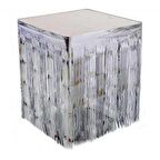 Metalize Gümüş Masa Püskülü