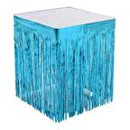 Metalize Mavi Masa Püskülü