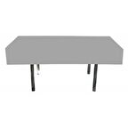 Düz Gümüş Masa Örtüsü 120x180 cm