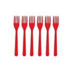 Kırmızı Plastik Çatal