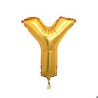 Y Harf Altın Folyo Balon 40 inc 100 cm