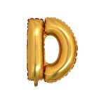 D Harf Altın Folyo Balon 40 inc 100 cm