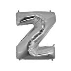 Z Harf Gümüş Folyo Balon 40 inc 100 cm