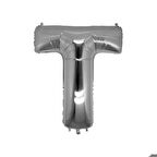 T Harf Gümüş Folyo Balon 40 inc 100 cm