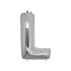 L Harf Gümüş Folyo Balon 40 inc 100 cm