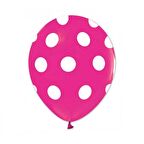Beyaz Puantiyeli Fuşya Balon