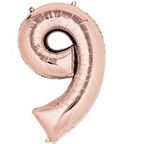 9 Rakam Rose Gold Folyo Balon 72 cm