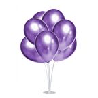 7 li Balon Demeti Metalik Mor Balon