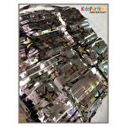 Metalize Yıldız Baskılı Gümüş Masa Püskülü