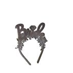 Bride Gümüş Yazılı Metal Taç