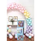 Şeffaf Kutu One Yazılı Harf Mavi 25 cm