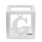 Şeffaf Kutu Harf Beyaz Ğ