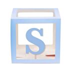 Şeffaf Kutu Harf Mavi S