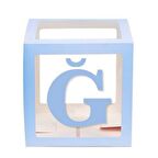 Şeffaf Kutu Harf Mavi Ğ
