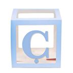 Şeffaf Kutu Harf Mavi Ç