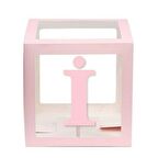 Şeffaf Kutu Harf Pembe İ