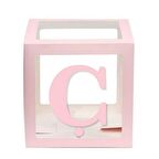 Şeffaf Kutu Harf Pembe Ç