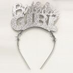 Bırthday Gırl Gümüş Yazılı Metal Taç