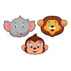 Safari Karton Maske 6 lı