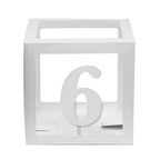 Şeffaf Kutu Rakam Beyaz 6