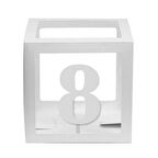 Şeffaf Kutu Rakam Beyaz 8