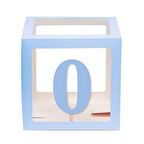 Şeffaf Kutu Rakam Mavi 0