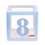 Şeffaf Kutu Rakam Mavi 8