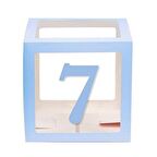 Şeffaf Kutu Rakam Mavi 7