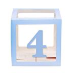 Şeffaf Kutu Rakam Mavi 4