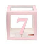 Şeffaf Kutu Rakam Pembe 7