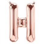 H Harfi Rose Gold Folyo Balon 34 inç 80 cm