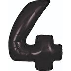 4 Rakam Siyah Folyo Balon 80 cm