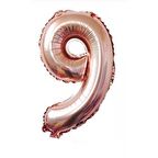 9 Rakam Rose Gold Folyo Balon 40 inç 100 cm