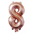 8 Rakam Rose Gold Folyo Balon 40 inç 100 cm