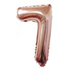 7 Rakam Rose Gold Folyo Balon 40 inç 100 cm