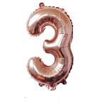 3 Rakam Rose Gold Folyo Balon 40 inç 100 cm