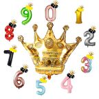 Kral Taç Altın Renk Folyo Balon 10 inç
