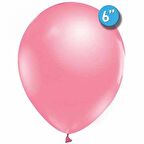 Metalik Pembe Balon 6 inc