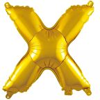X Harf Altın Folyo Balon 40 inc 100 cm