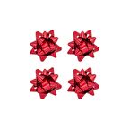 Metalik Hediye Paket Süsü Kırmızı Renk 100 Adet