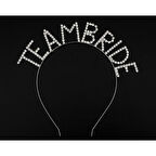 Kristal Taşlı Gümüş Renk Team Bride Gelin Tacı 