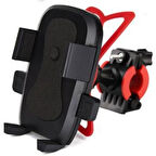 Lastik Destekli Standlı Bisiklet Telefon Tutucu 